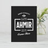 Ahmir Persoonlijke naam Birthday Gift Bedankkaart (Staand voorkant)