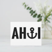 Ahoi met anker briefkaart (Staand voorkant)