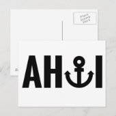 Ahoi met anker briefkaart (Voorkant / Achterkant)