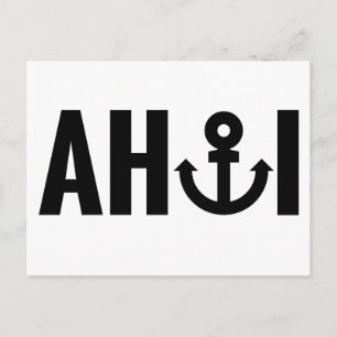 Ahoi met anker briefkaart