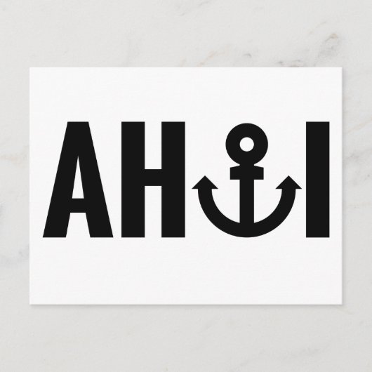 Ahoi met anker briefkaart (Voorkant)