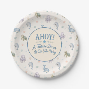 AHOJ! Baby Shower voor de Kleine Duiker Papieren Bordje