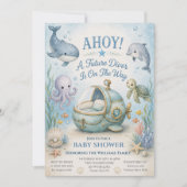 AHOJ! Uitnodiging voor Future Diver Baby Shower me (Voorkant)
