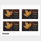 ahornboter zelfgemaakt rechthoekige sticker (Vel)