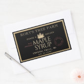 Ahornsiroop Goud en Zwarte Ahorn Rechthoekige Sticker (Envelop)