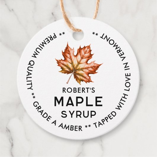 ahornsiroop label (Voorkant)