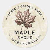  ahornsiroop label met blad (Voorkant)