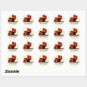 Ahornstroop Dank u ronde kleine Sticker (Vel)