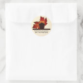 Ahornstroop Dank u ronde kleine Sticker (Tas)