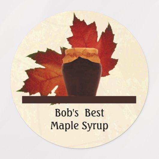 Ahornstroop Etiket voor voedsel Labels (Design 2)