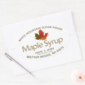 Ahornstroop Kleurrijk Ahornblad Groot Ovaal Etiket (Envelop)