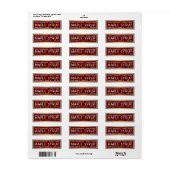 AHORNSTROOP LABEL Metallic Gold Border (Full Sheet)