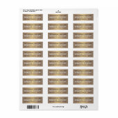 AHORNSTROOP LABEL Metallic goud met rand (Full Sheet)