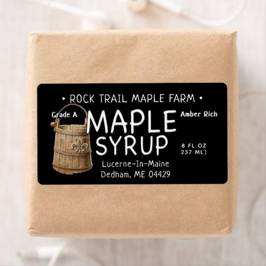 Ahornstroop met  Fleur de Lis Sap Emmer Etiket (Insitu)