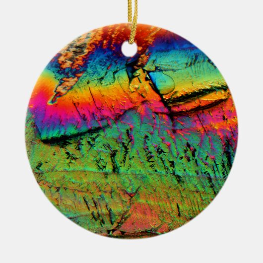 ahornstroop onder een microscoop keramisch ornament (Voorkant)