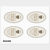 Ahornstroop Sap Bucket Border Ovaal Label (Vel)