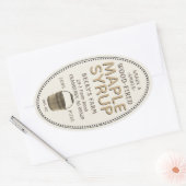 Ahornstroop Sap Bucket Border Ovaal Sticker (Envelop)