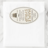 Ahornstroop Sap Bucket Border Ovaal Sticker (Tas)