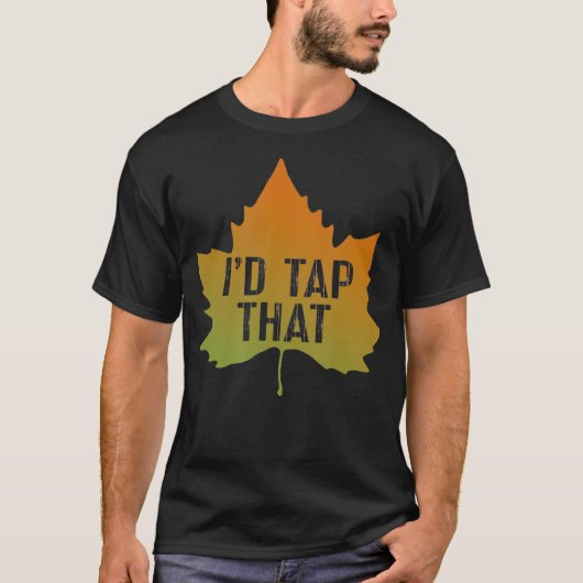 Ahornstroop Tap Ahornbomen ID Tik dat T-shirt (Voorkant)