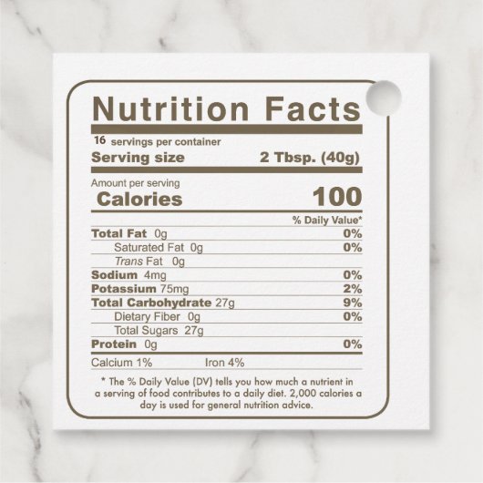 Ahornstroop Voeding Feiten Kleurrijk Blad Label (Achterkant)