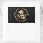 Ahornstroopetiket Circulaire Logo Batch & Datum Ve Rechthoekige Sticker (Tas)