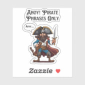 Ahoy! Alleen piratenzinnen Sticker (Vel)