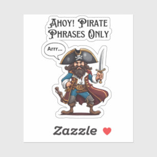 Ahoy! Alleen piratenzinnen Sticker
