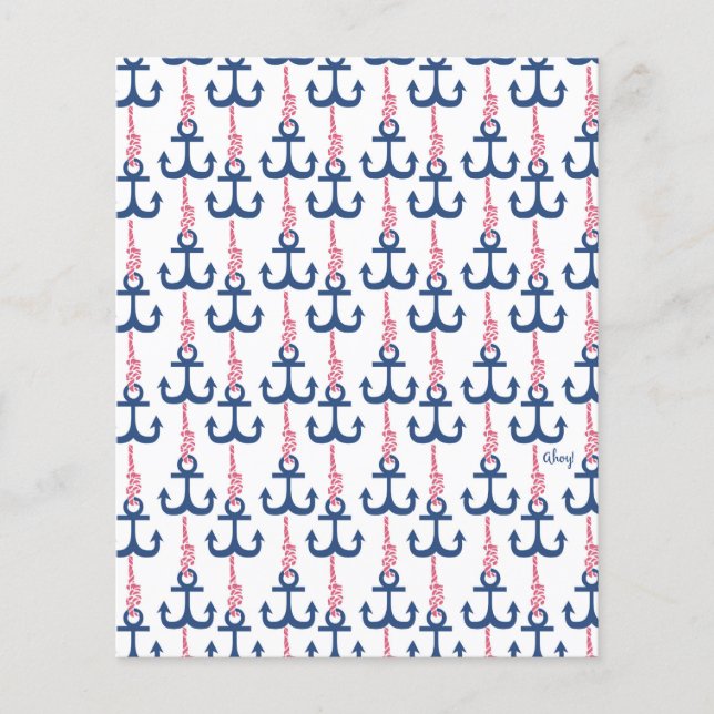 Ahoy  Anchor patroon. (Voorkant)