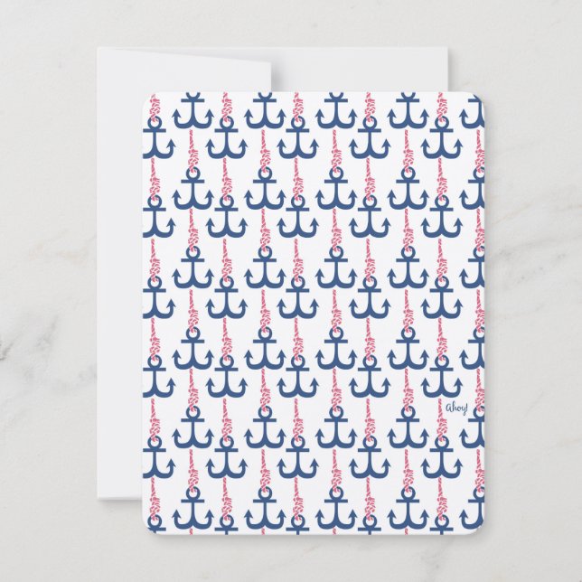 Ahoy  Anchor patroon. (Voorkant)