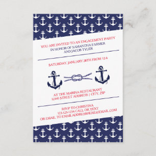 Ahoy Anchors Engagement Party - 3X5 Uitnodiging