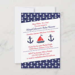 Ahoy Ankers Baby Shower - 3x5 uitnodiging