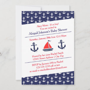Ahoy Ankers Baby Shower - Uitnodiging