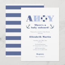 Ahoy Baby Aan boord van nautische jongen Baby show