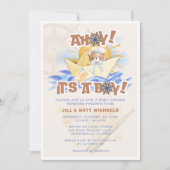 Ahoy! Baby Boy Douche Uitnodiging (Voorkant)