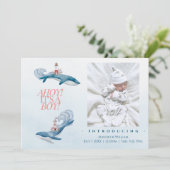 Ahoy Baby Jongen Geboorte Aankondiging (Staand voorkant)