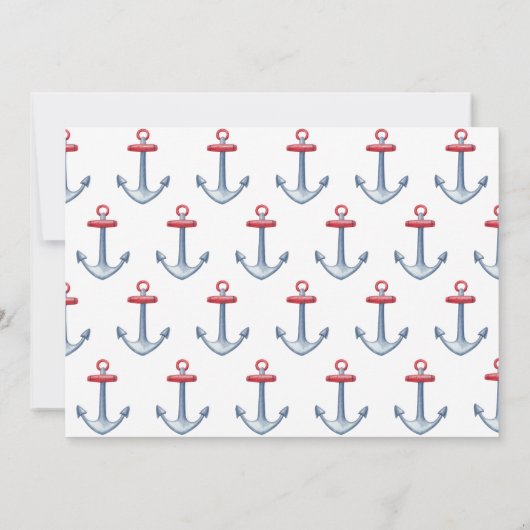 Ahoy Baby Jongen Geboorte Aankondiging (Achterkant)