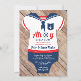 Ahoy Baby shower Invitation, Sailor, Nautical Kaart