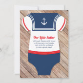 Ahoy Baby shower Invitation, Sailor, Nautical Kaart (Achterkant)