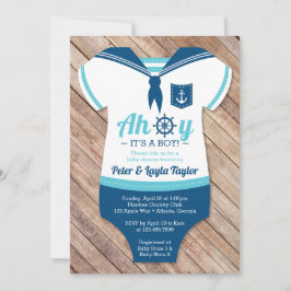 Ahoy Baby shower Invitation, Sailor, Nautical Kaart