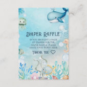 Ahoy! Baby shower Luier Raffle Kaart voor Jongen (Voorkant)