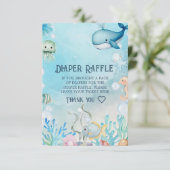Ahoy! Baby shower Luier Raffle Kaart voor Jongen (Staand voorkant)