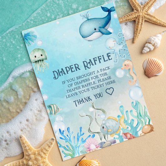 Ahoy! Baby shower Luier Raffle Kaart voor Jongen