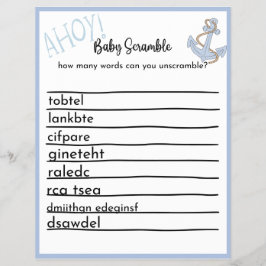 Ahoy Baby shower spel Flyer