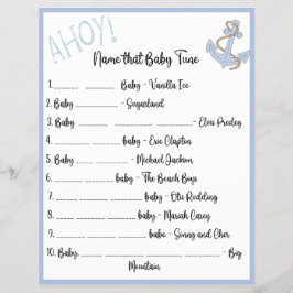 Ahoy Baby shower spel Flyer
