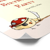 Ahoy Bird Pirate Theme Birthday Welkom Poster (Hoek)