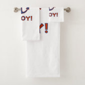 AHOY! Boei + ankerontwerp rood + blauw Bad Handdoek (Insitu)