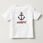 AHOY! Boei + ankerontwerp rood + blauw Kinder Shirts (Voorkant)