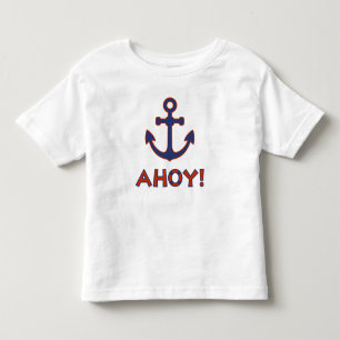 AHOY! Boei + ankerontwerp rood + blauw Kinder Shirts