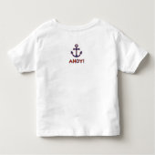 AHOY! Boei + ankerontwerp rood + blauw Kinder Shirts (Achterkant)