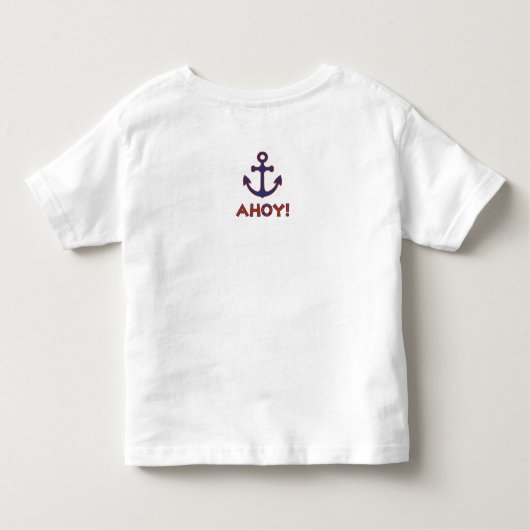 AHOY! Boei + ankerontwerp rood + blauw Kinder Shirts (Achterkant)